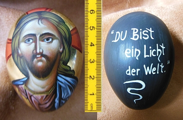 Eiermalerei mit Loch oben zum Aufhngen