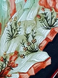 Blumen, Felsen und Höhle