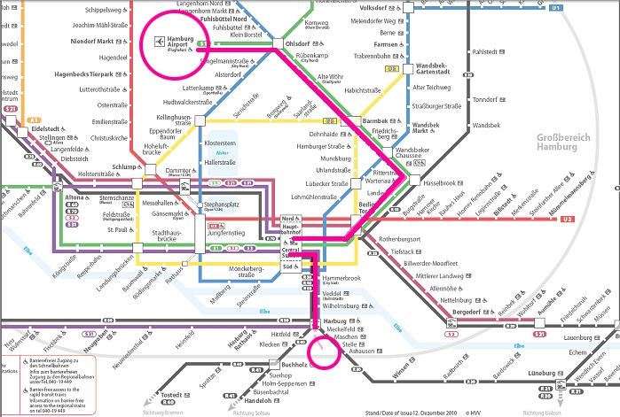 HVV Stadtbahnnetz HVV Stadtbahnnetz